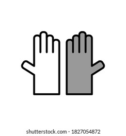 Illustration Vektorgrafik des Handschuhsymbol