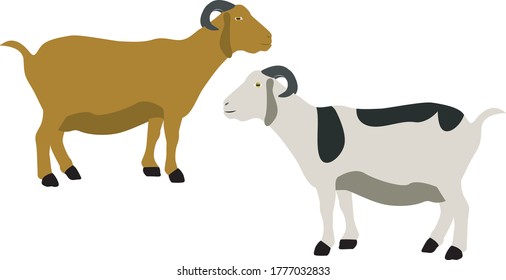 Illustration vector graphic of goat flat icon. Fit for banner, flayer, icon, web pic, .etc