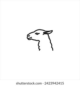Ilustración vectorial gráfico del icono de la cabeza de la cabra, fondo blanco