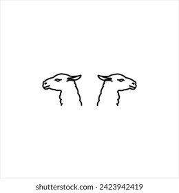 Illustration, Vektorgrafik von Ziegenkopf, Symbol, weißer Hintergrund