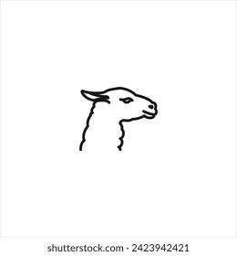Illustration vector graphic of goat head icon, white background