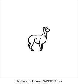 Illustration vector graphic of goat icon, white background