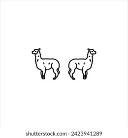 Illustration vector graphic of goat icon, white background