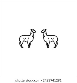 Illustration vector graphic of goat icon, white background