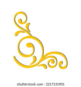 Illustration Vector Graphic of Gold Cornering Frame Design