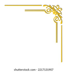 Illustration Vector Graphic of Gold Cornering Frame Design