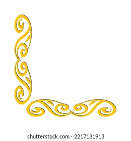 Illustration Vector Graphic of Gold Cornering Frame Design