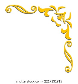 Illustration Vector Graphic of Gold Cornering Frame Design