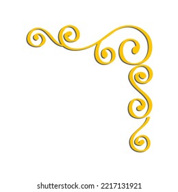 Illustration Vector Graphic of Gold Cornering Frame Design