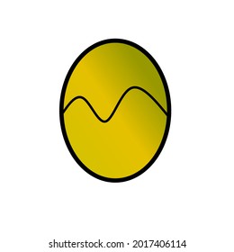 Gráfico vectorial de ilustración de huevo de oro adecuado para la historia de animación