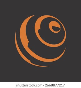 Illustration vector graphic of gold globe logo
