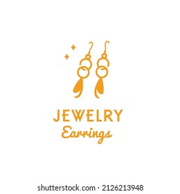 illustration vector graphic of gold jewelry earring good for jewelry shop product vintage logo