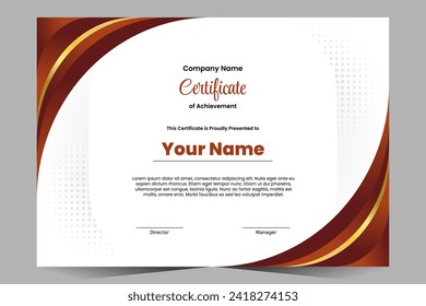 illustration vector graphic of gold and red certificate perfect for corporate certificate
