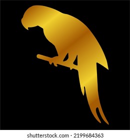 Illustration Vector Graphic of Golden Bird Icon.