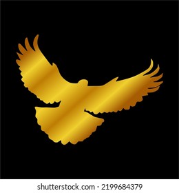 Illustration Vector Graphic of Golden Bird Icon.