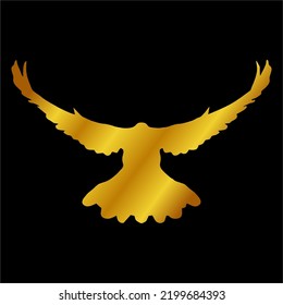 Illustration Vector Graphic of Golden Bird Icon.