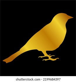 Illustration Vector Graphic of Golden Bird Icon.