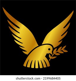 Illustration Vector Graphic of Golden Bird Icon.