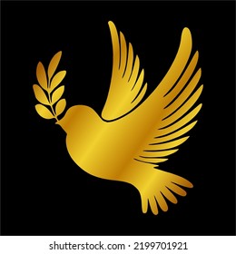 Illustration Vector Graphic of Golden Bird Icon.