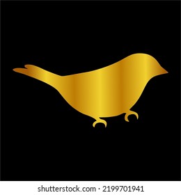 Illustration Vector Graphic of Golden Bird Icon.
