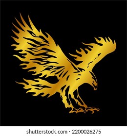 Illustration Vector Graphic of Golden Bird Icon.