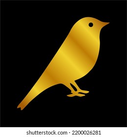 Illustration Vector Graphic of Golden Bird Icon.