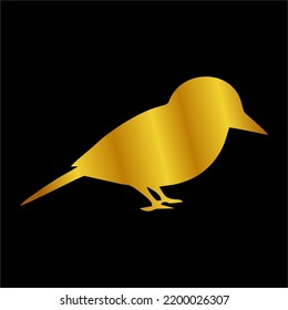 Illustration Vector Graphic of Golden Bird Icon.