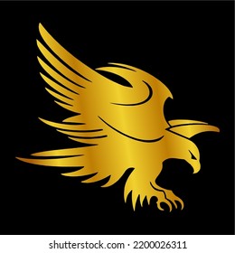 Illustration Vector Graphic of Golden Bird Icon.