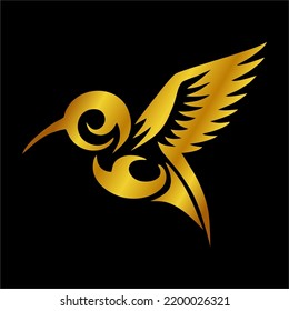 Illustration Vector Graphic of Golden Bird Icon.