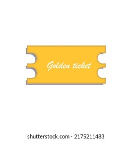 Illustration Vector Graphic Of Golden Ticket.