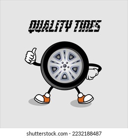 illustration vector graphic of good quality tires. perfect for your car , strong for long trips.