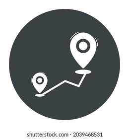 Illustration vector graphic gps icon in minimalist style