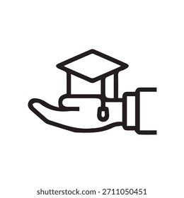 Ilustración Vector gráfico de Icono de tapa de graduación