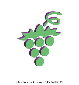 Illustration Vector graphic of Grape fruit icon. Fit for vitamin, organic, healthy, vegan, juice etc.