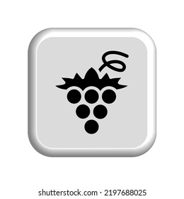 Ilustración Gráfica vectorial del icono de la fruta de uva. Apto para vitamina, orgánica, sana, vegana, jugo, etc.