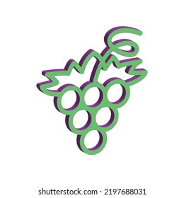 Illustration Vector graphic of Grape fruit icon. Fit for vitamin, organic, healthy, vegan, juice etc.