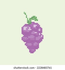 ilustración vectorial gráfica de uva con estilo de arte píxel, bueno para su proyecto o puede usar en el fondo.