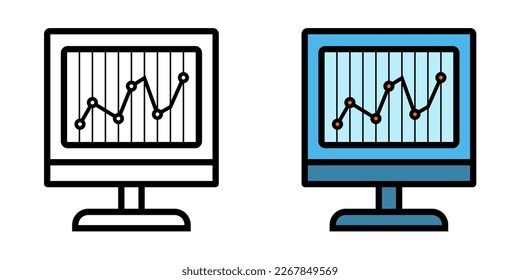 Illustration Vector Graphic of Graph, business, chart Icon