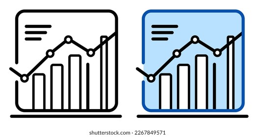 Illustration Vector Graphic of Graph, business, chart Icon