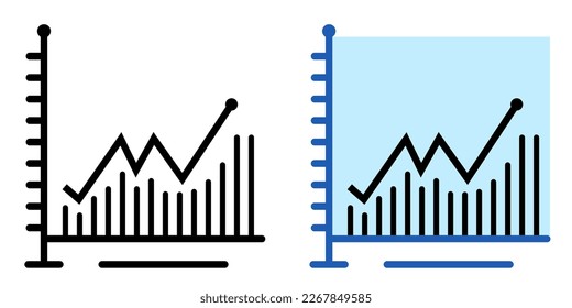 Illustration Vector Graphic of Graph, business, chart Icon