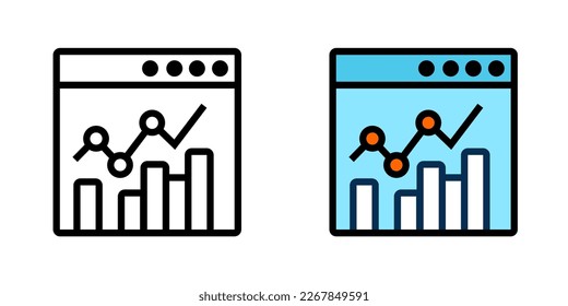 Illustration Vector Graphic of Graph, business, chart Icon