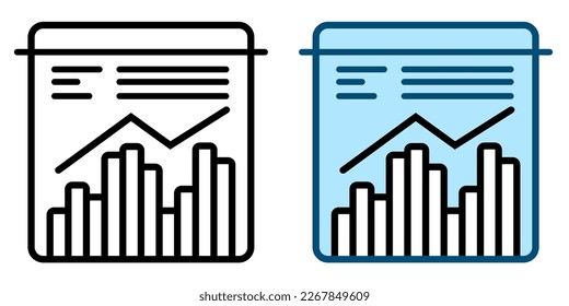 Ilustración Vector Gráfico de gráficos, negocios, gráfico Icono
