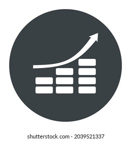 Illustration vector graphic graph chart in minimalist style