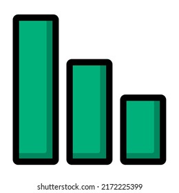 Illustration Vector Graphic of graph chart, equalizer column, bar icon