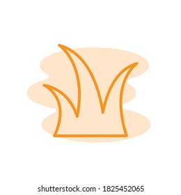 Ilustración Vector gráfico del icono de césped. Apto para la naturaleza, planta, jardín, fondo, etc.