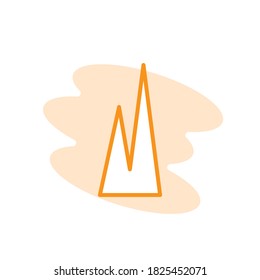 Ilustración Vector gráfico del icono de césped. Apto para la naturaleza, planta, jardín, fondo, etc.