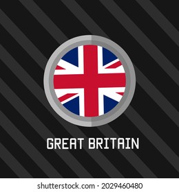 ilustración vectorial gráfico del gran logotipo de bandera de gran bretaña perfecto para fondo, plantilla, etc.