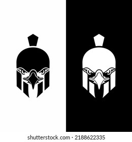 Illustration Vector Graphic of Great and powerful logo with spartan style warrior and eagle, perfect logo for security or law and any industry