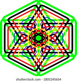 Vektorgrafik von grün-blau-schwarz-mandala Konzept-Design