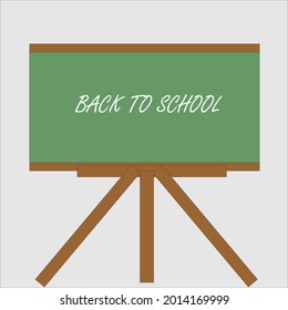 illustration vector graphic of green board back to school